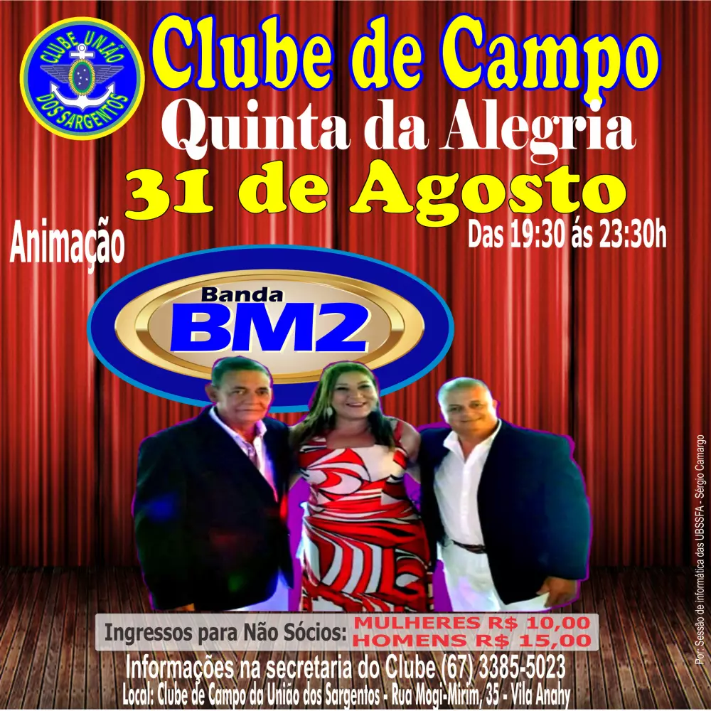 Quinta da Alegria no Clube de Campo 31/08/2023